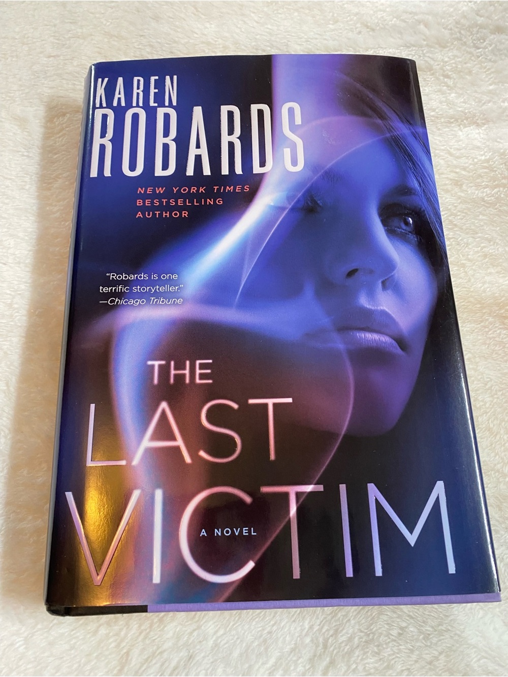 "The Last Victim" - Hardcover Novel in Purple/Blue